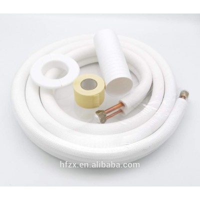 1/2+1/4 Split Air Conditioner Parts Foam Insulation Coated Pancake Pair Coil Insulated Copper Pipe/tube